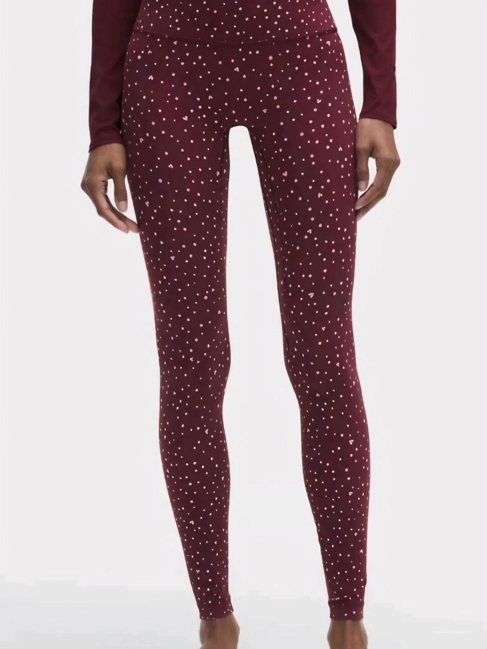 NWT Scattered Hearts Align no Line HR 25 in inseam Women's Size 6 Red